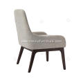 Faux leather cotton linen cushion armrest chairs